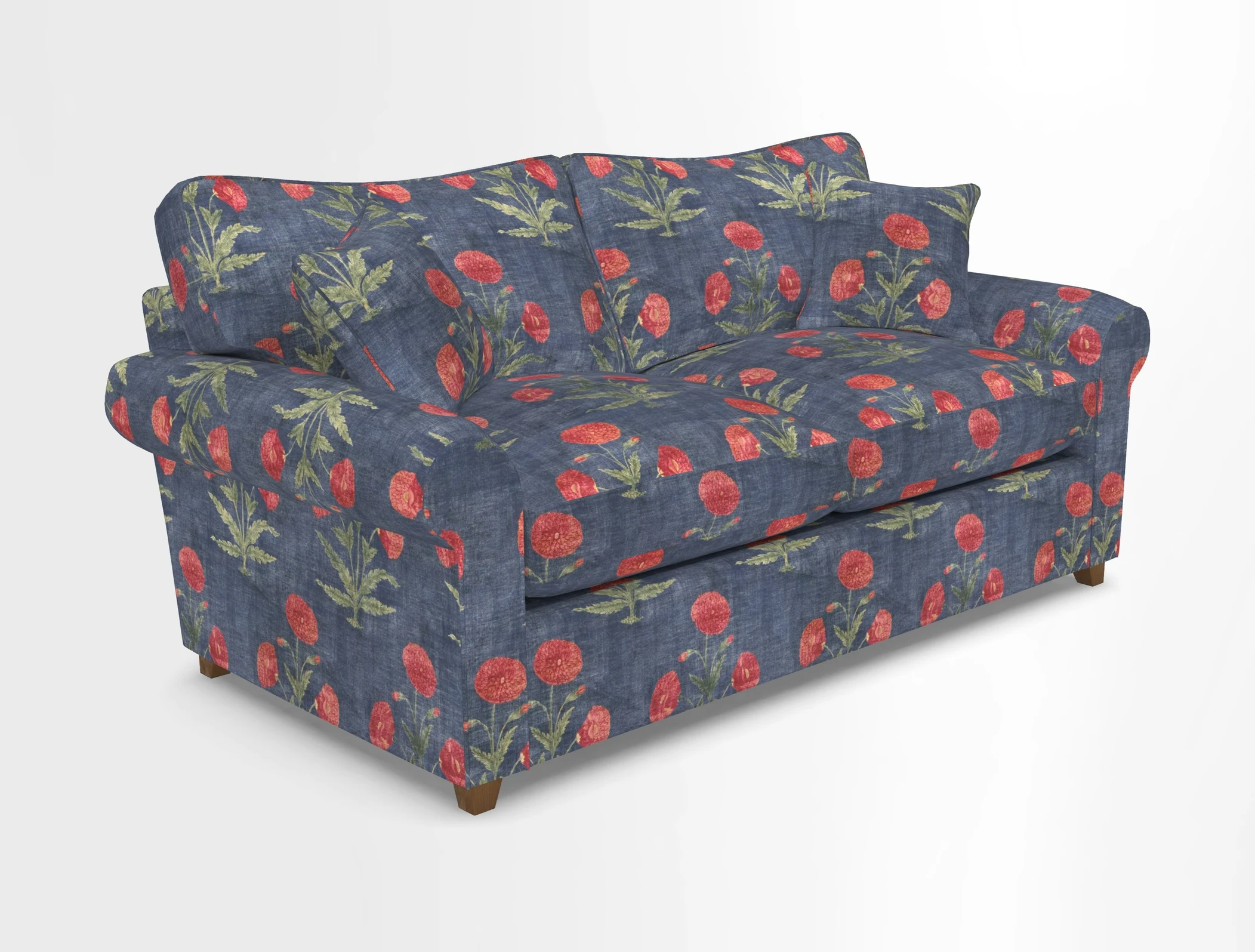 Waverley 3 Seater Sofa Bed in wo Tone Plain Biscuit