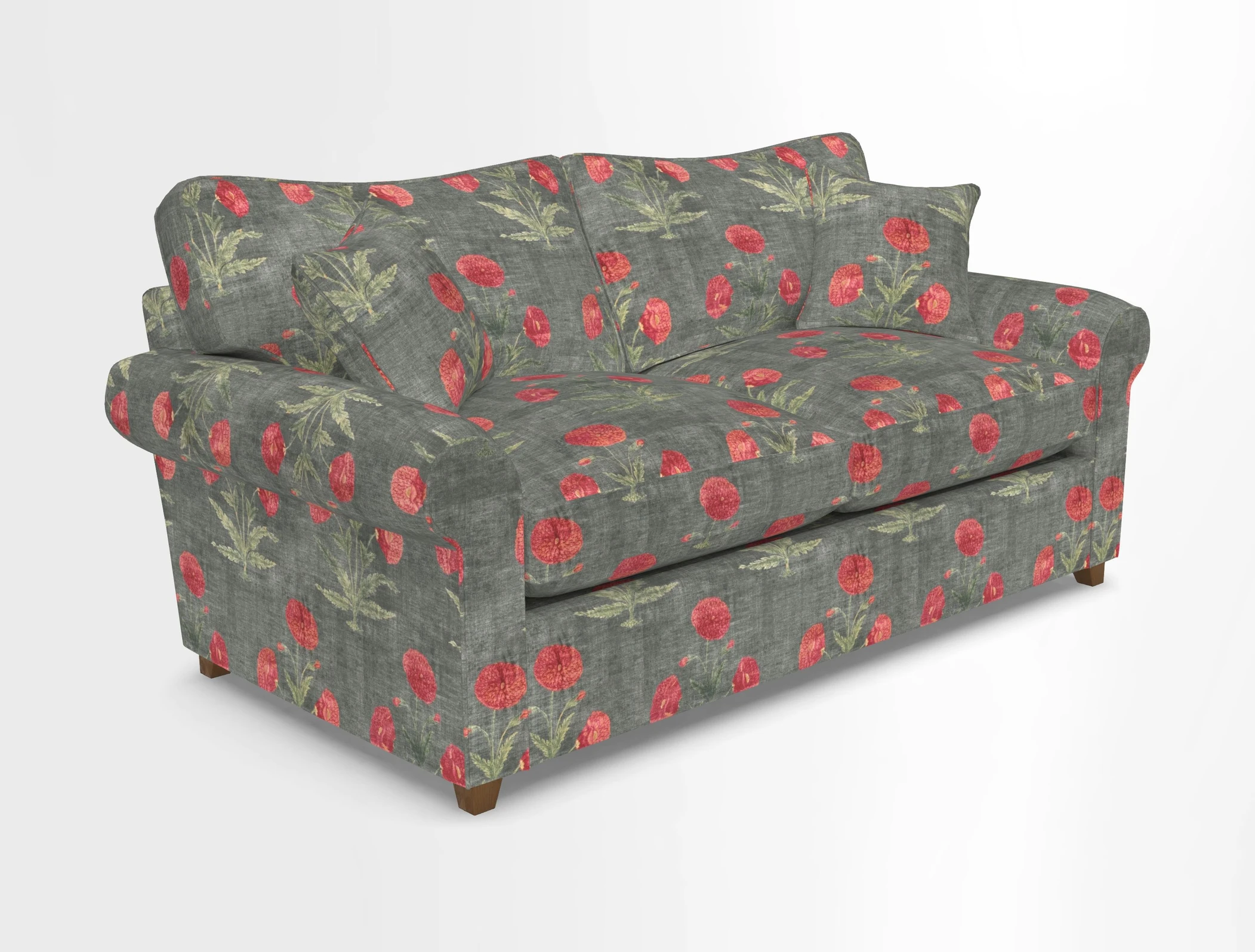 Waverley 3 Seater Sofa Bed in wo Tone Plain Biscuit
