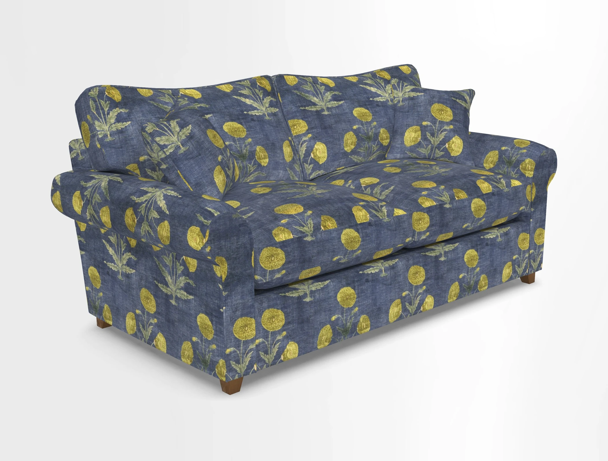 Waverley 3 Seater Sofa Bed in wo Tone Plain Biscuit