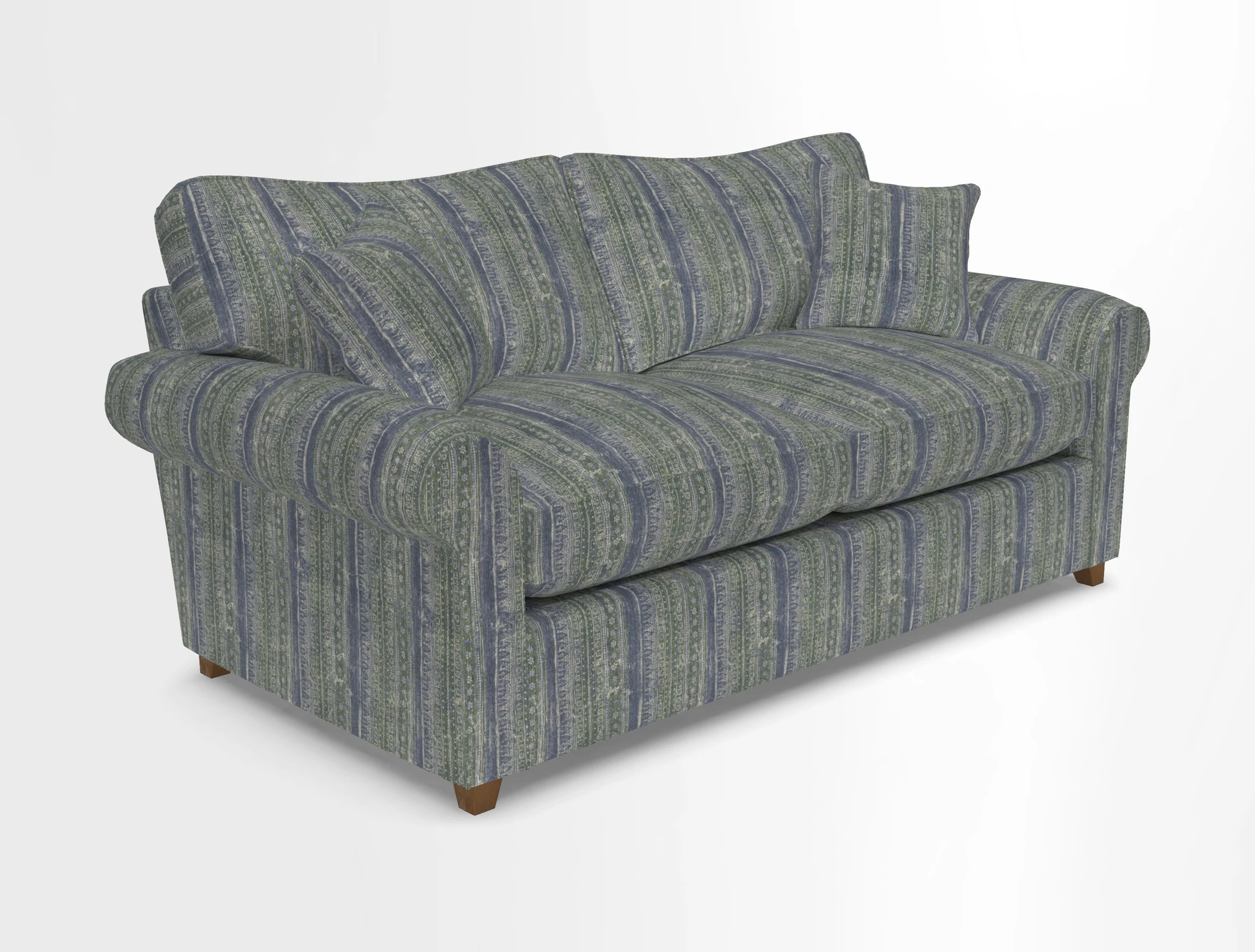 Waverley 3 Seater Sofa Bed in wo Tone Plain Biscuit