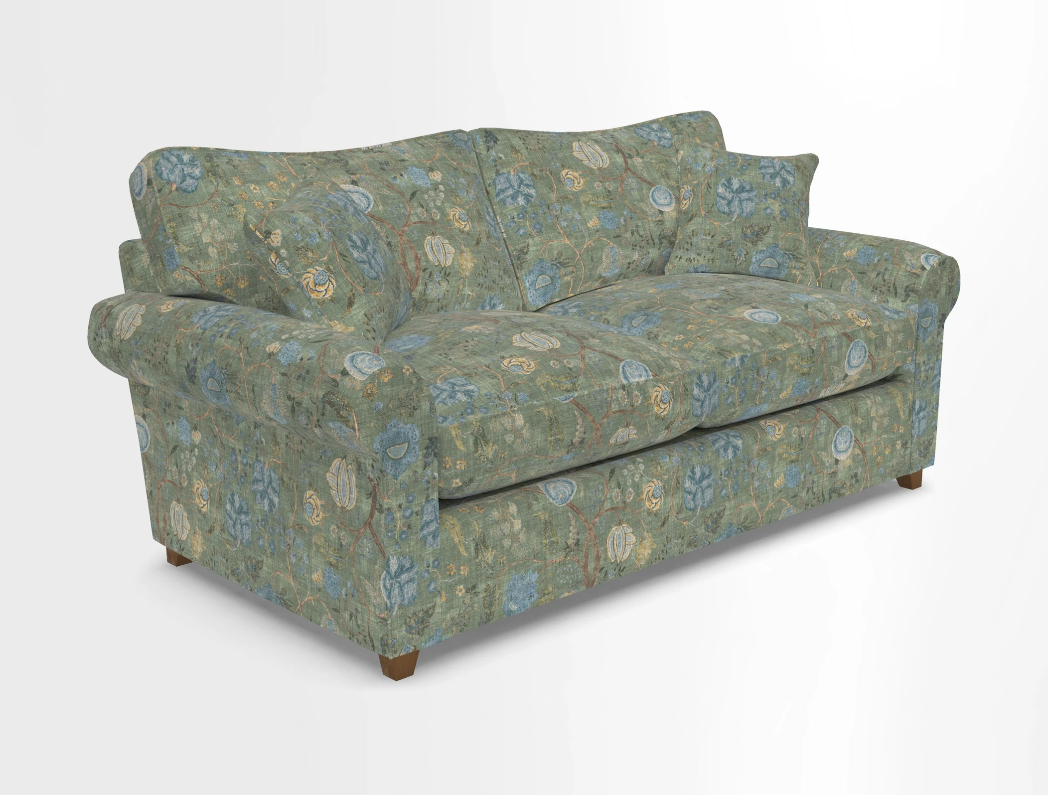 Waverley 3 Seater Sofa Bed in wo Tone Plain Biscuit