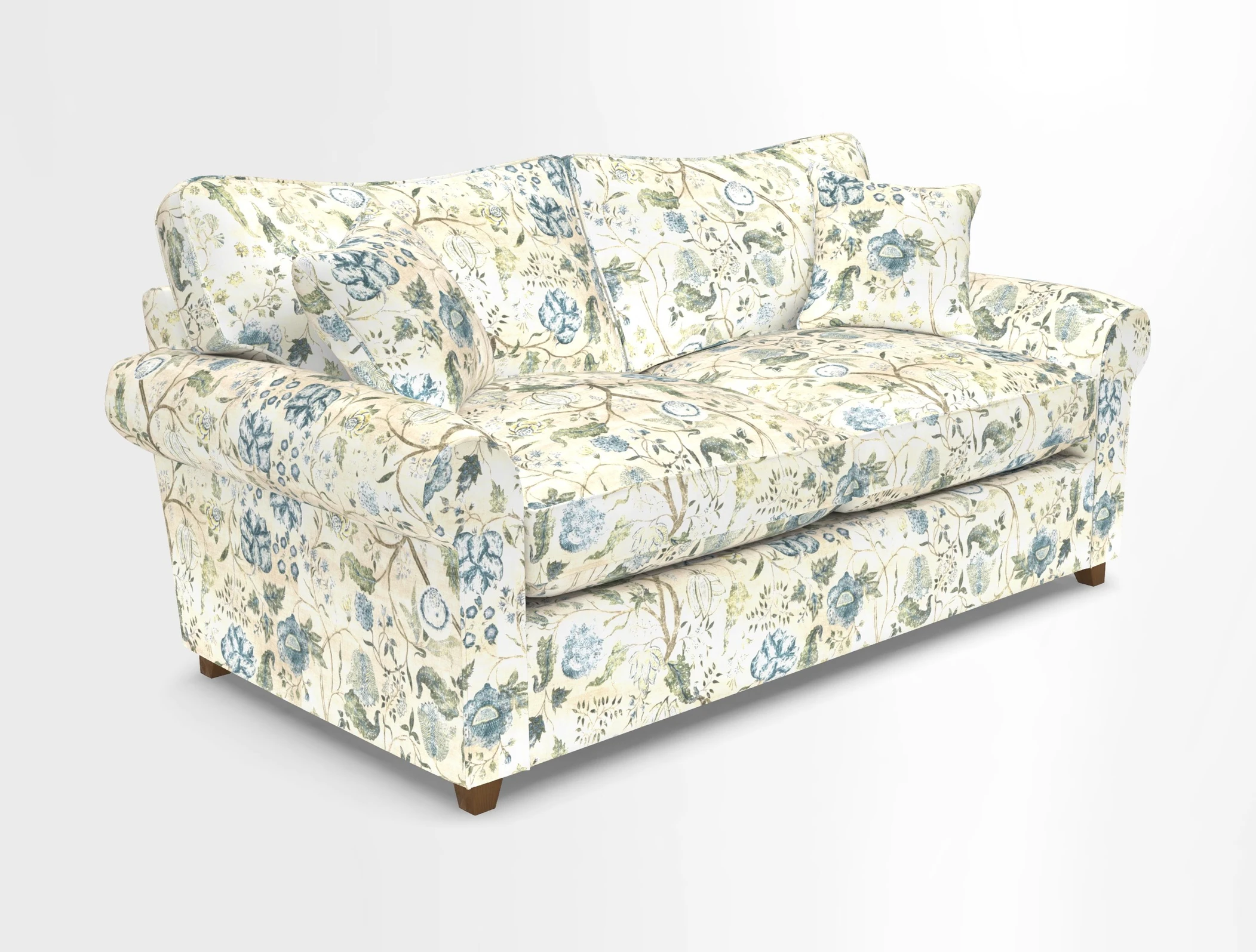 Waverley 3 Seater Sofa Bed in wo Tone Plain Biscuit