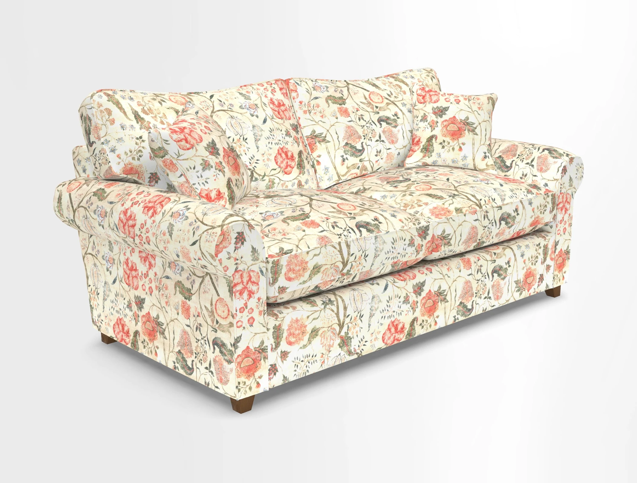 Waverley 3 Seater Sofa Bed in wo Tone Plain Biscuit