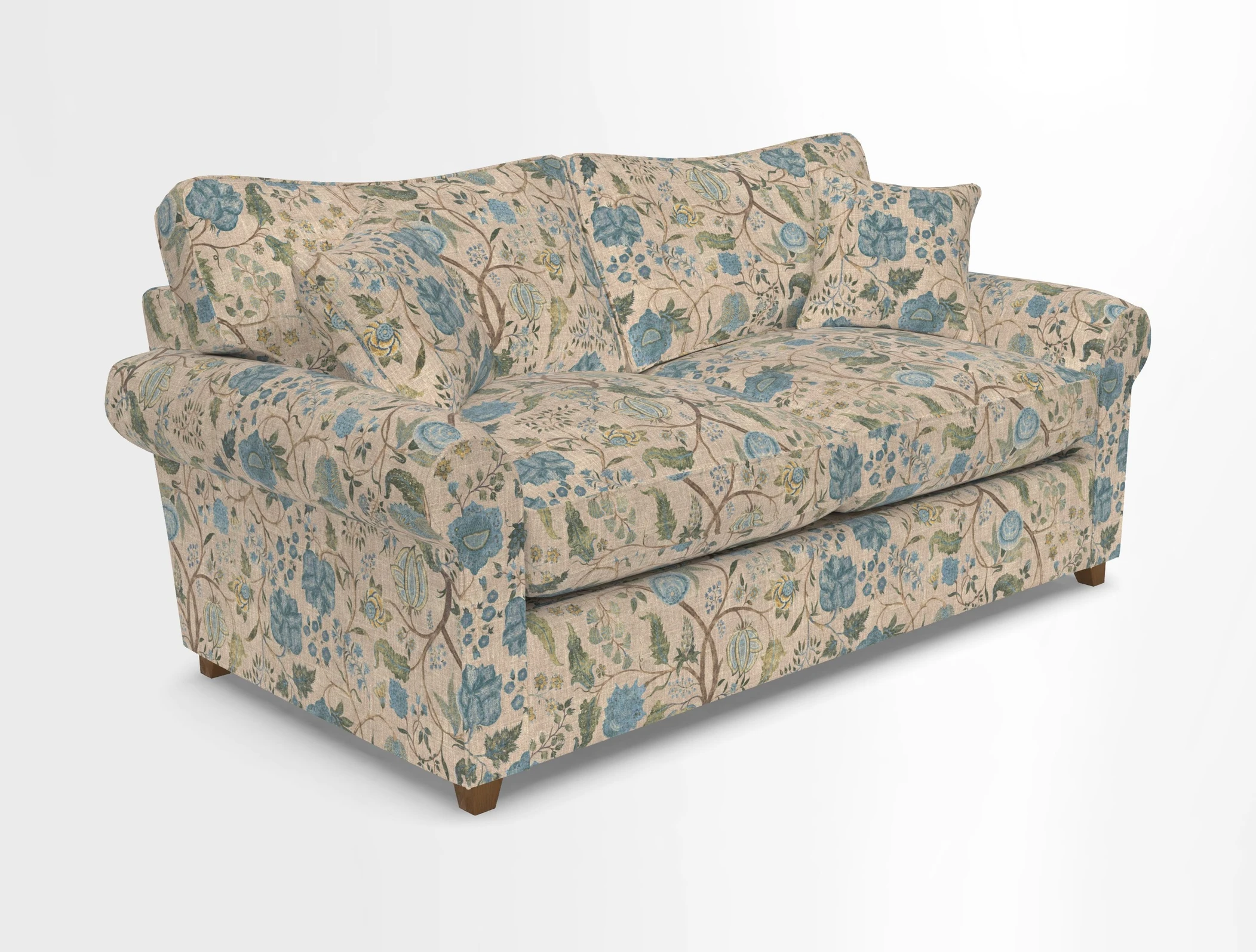 Waverley 3 Seater Sofa Bed in wo Tone Plain Biscuit