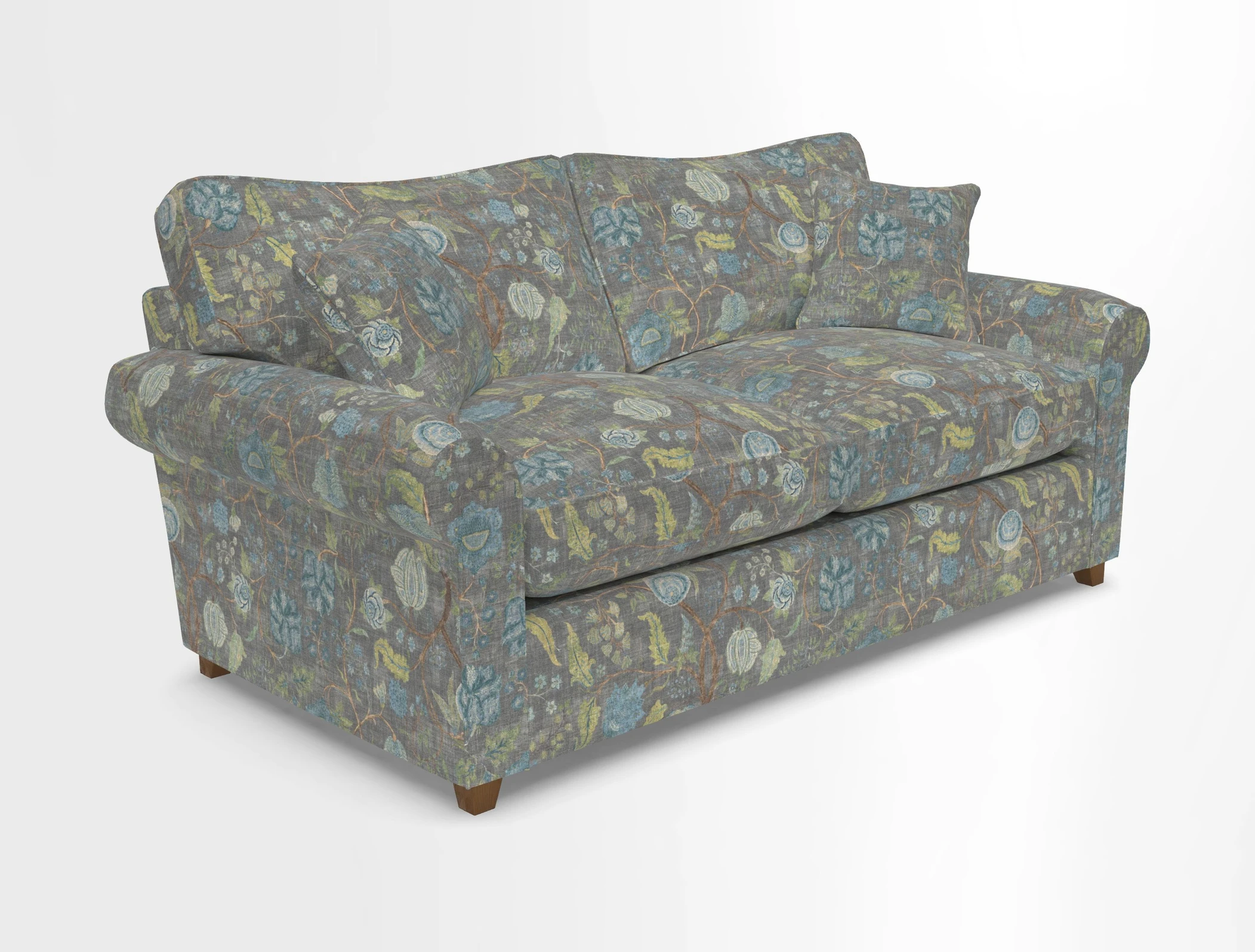 Waverley 3 Seater Sofa Bed in wo Tone Plain Biscuit