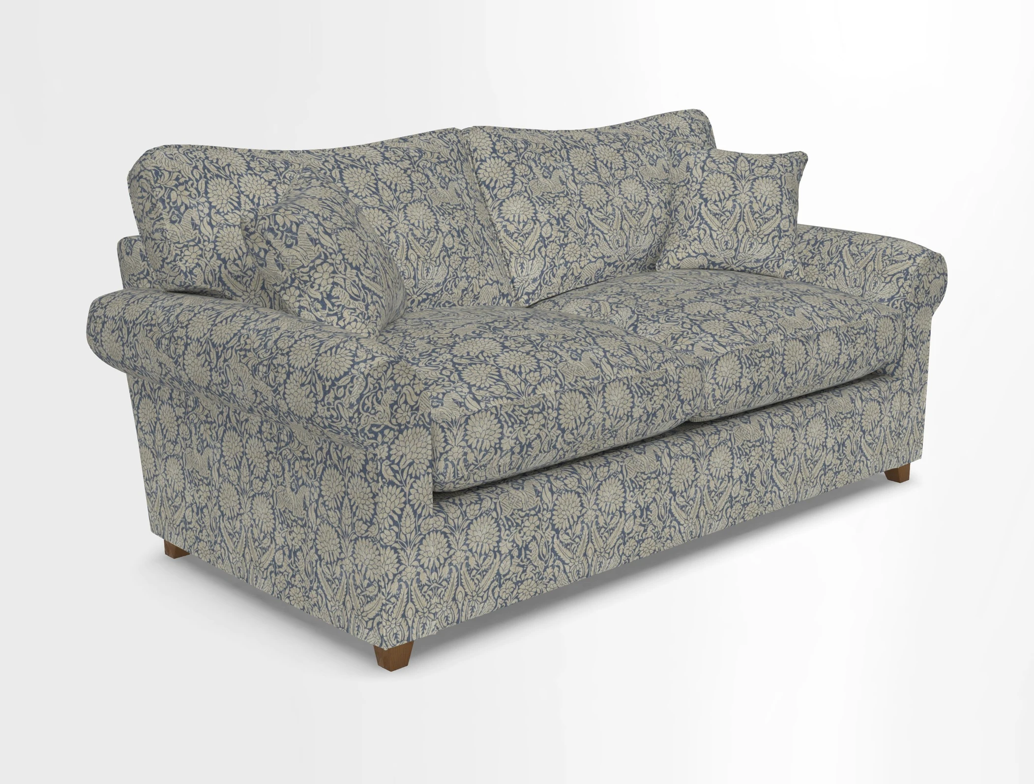 Waverley 3 Seater Sofa Bed in wo Tone Plain Biscuit