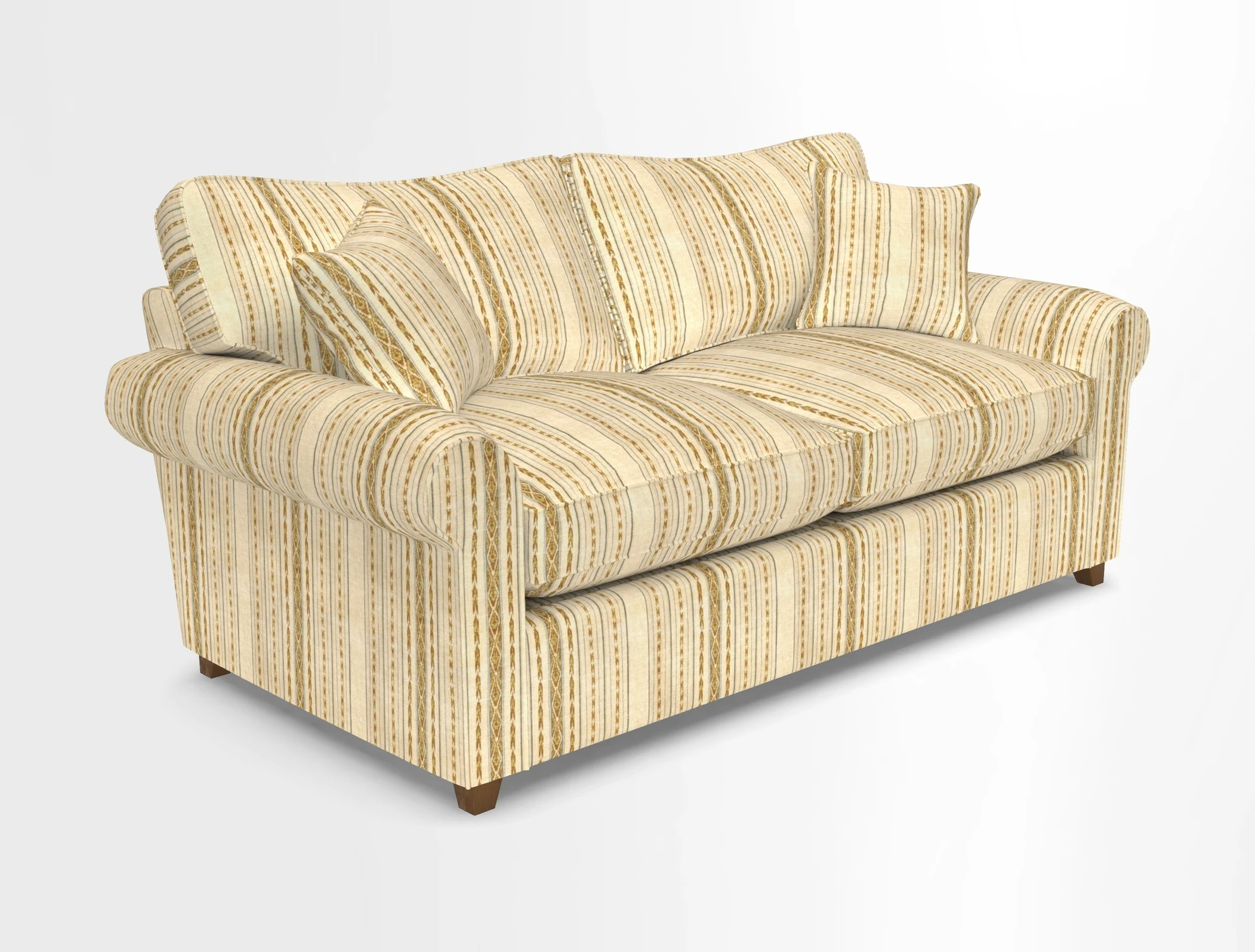 Waverley 3 Seater Sofa Bed in wo Tone Plain Biscuit