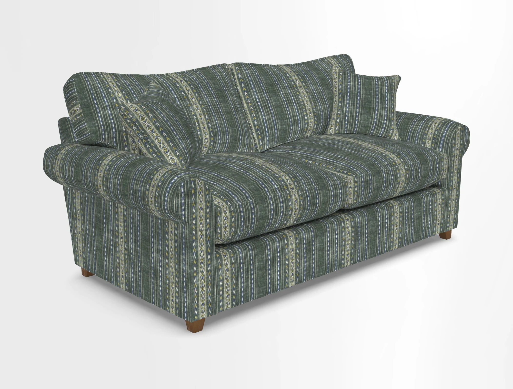 Waverley 3 Seater Sofa Bed in wo Tone Plain Biscuit
