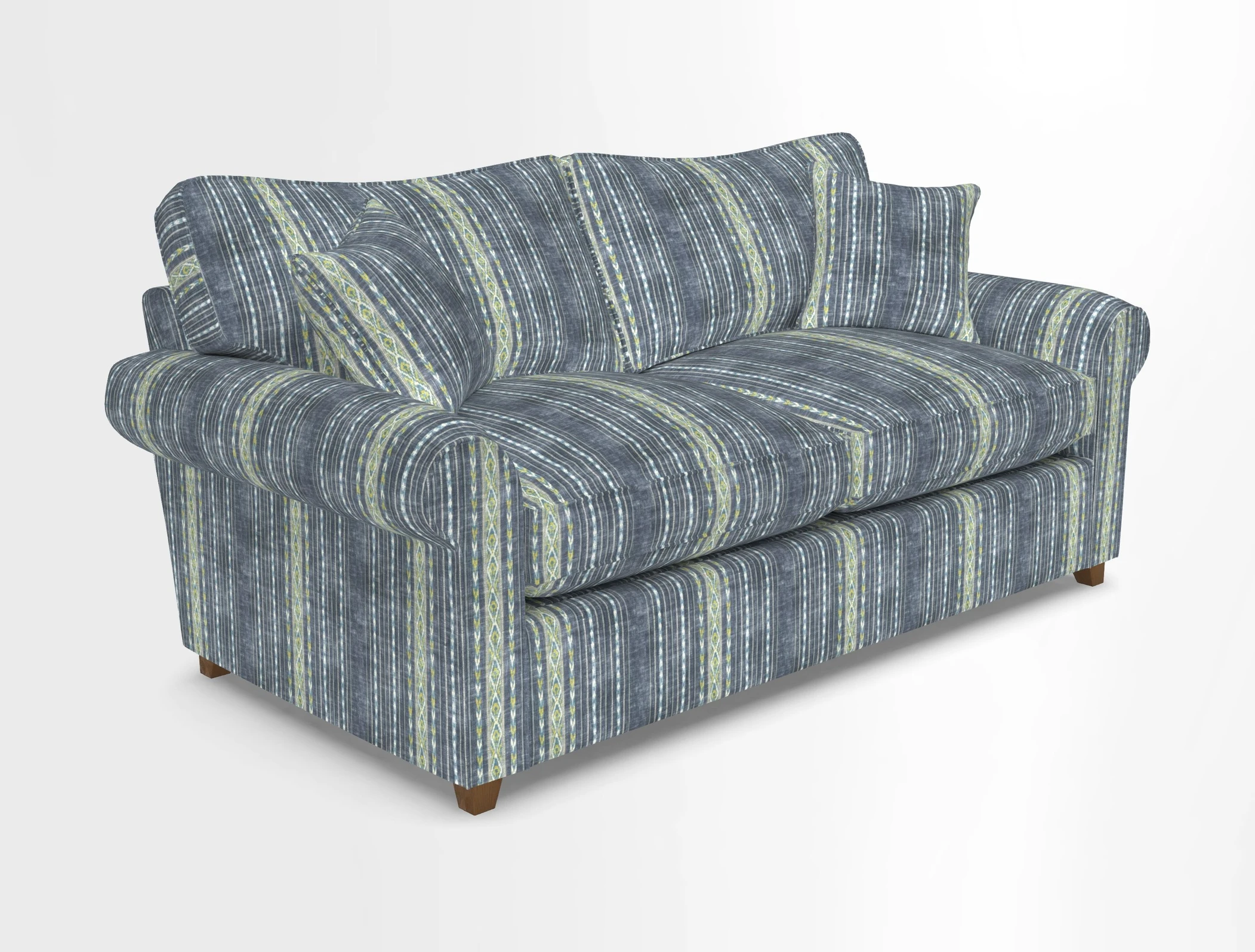 Waverley 3 Seater Sofa Bed in wo Tone Plain Biscuit