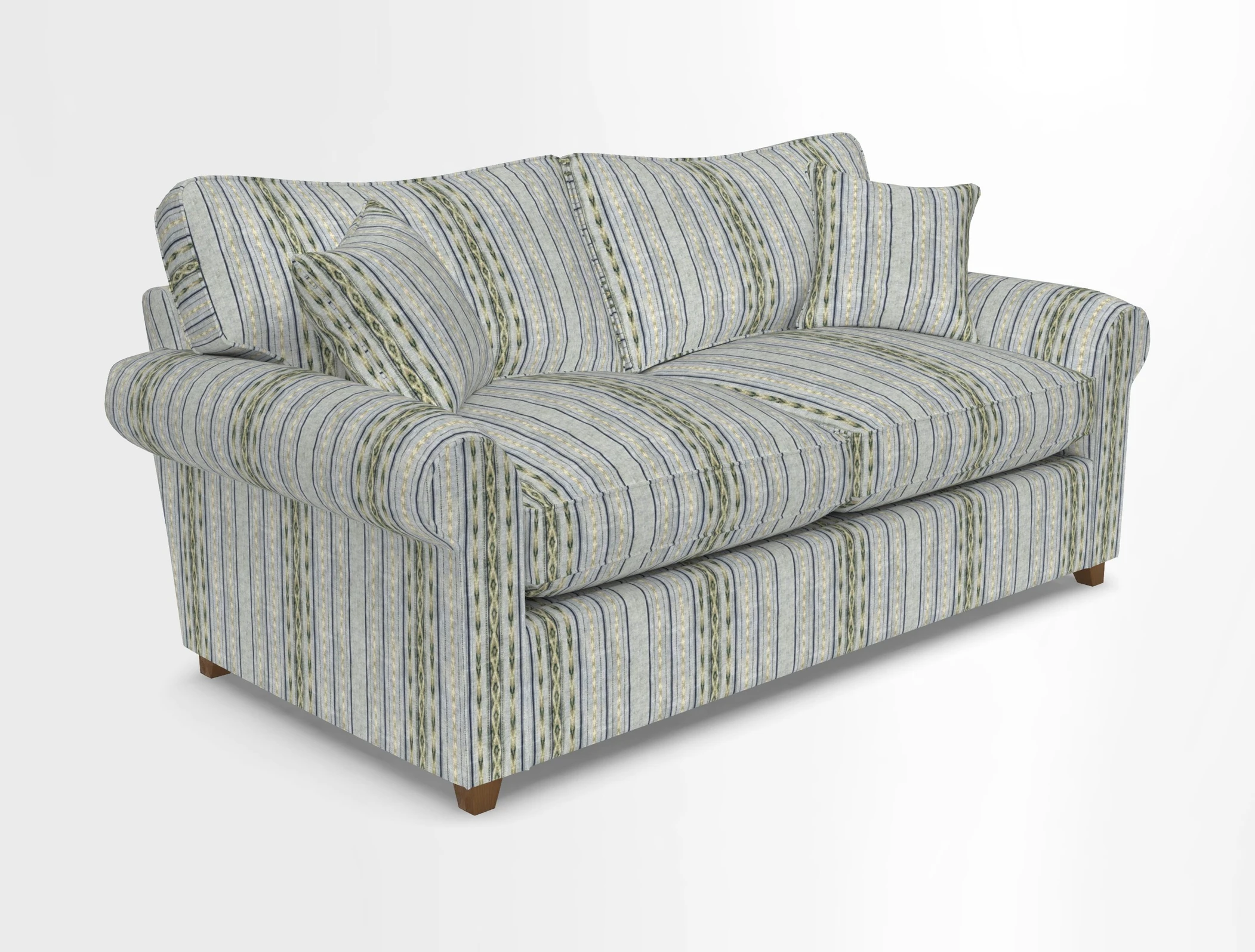 Waverley 3 Seater Sofa Bed in wo Tone Plain Biscuit
