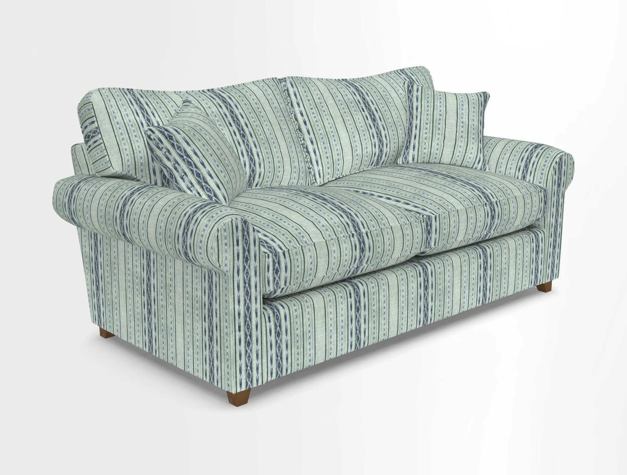 Waverley 3 Seater Sofa Bed in wo Tone Plain Biscuit