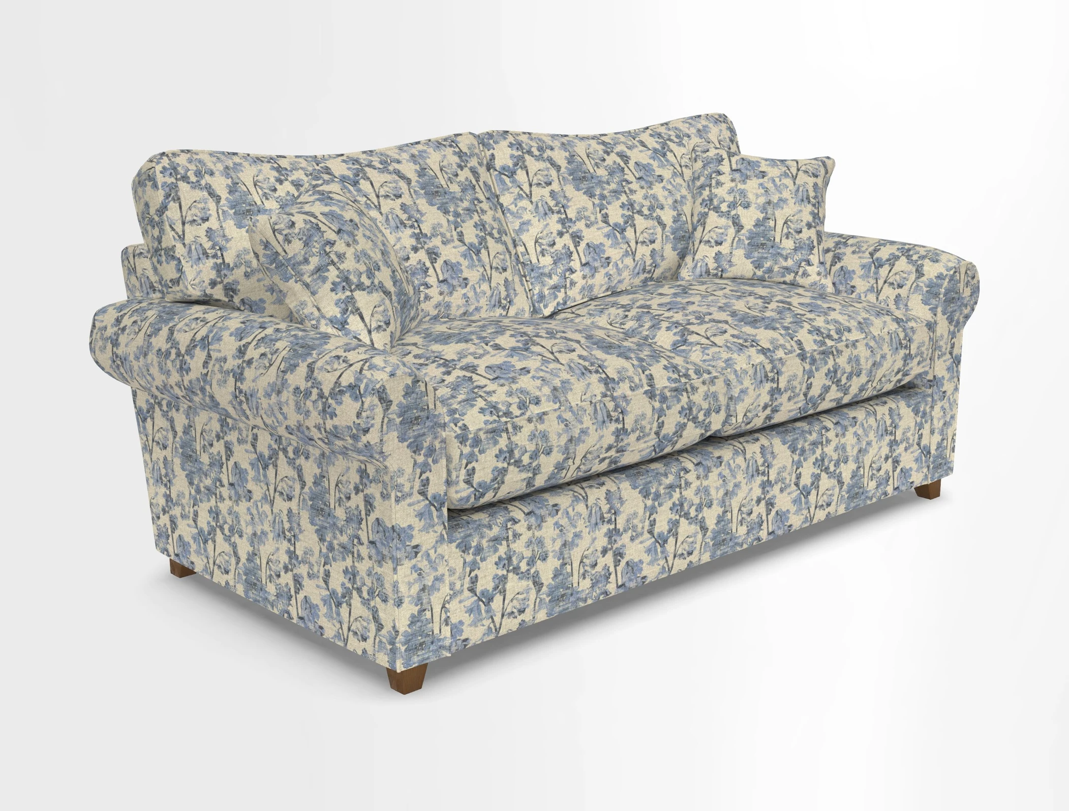 Waverley 3 Seater Sofa Bed in wo Tone Plain Biscuit