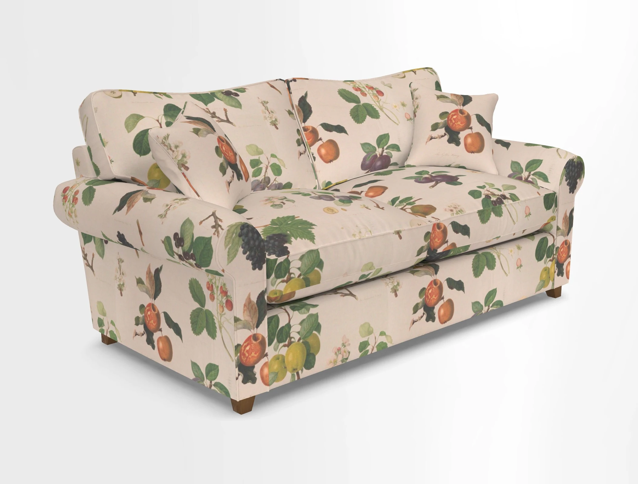 Waverley 3 Seater Sofa Bed in wo Tone Plain Biscuit