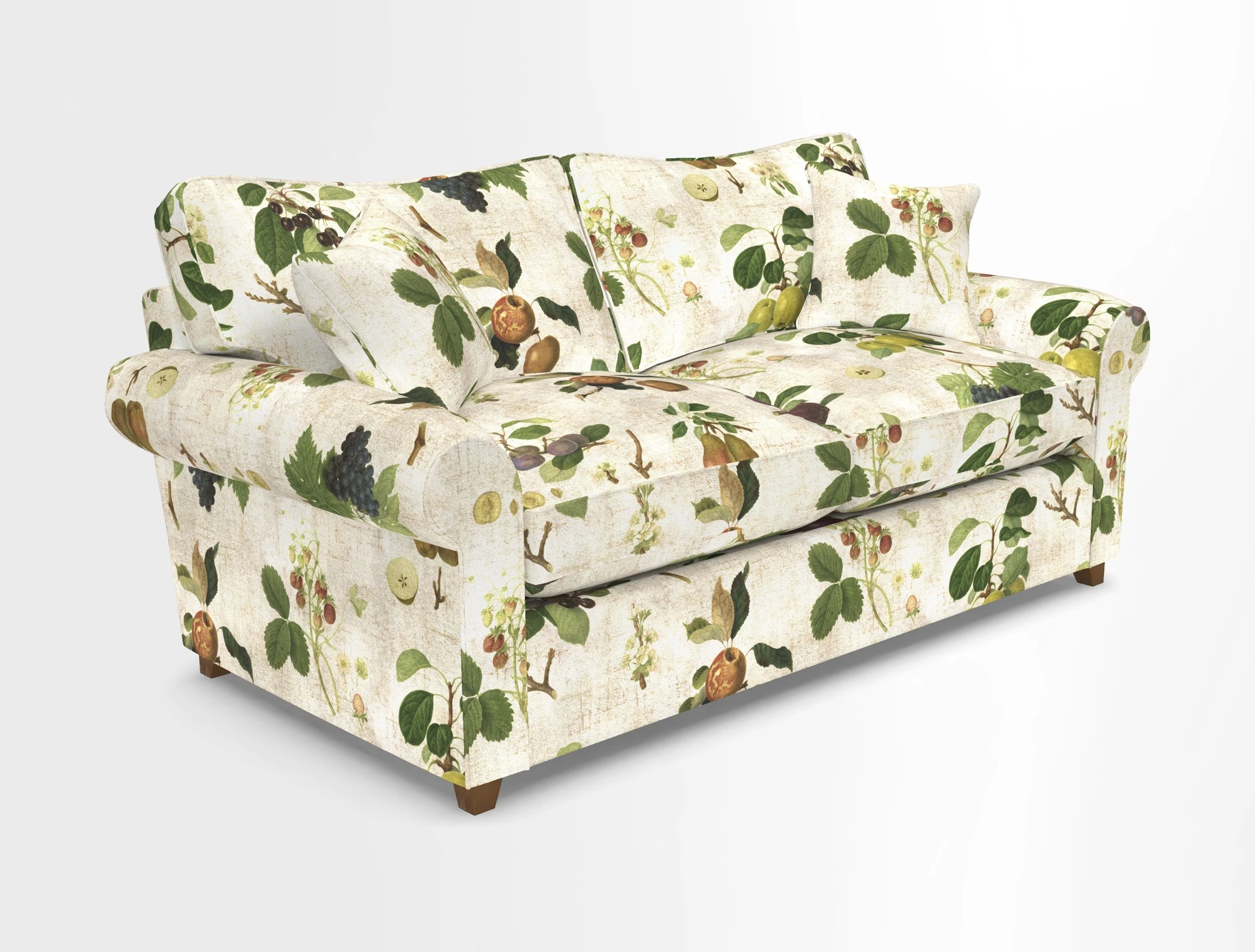 Waverley 3 Seater Sofa Bed in wo Tone Plain Biscuit
