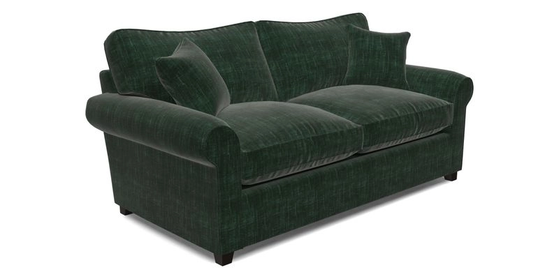 Waverley 3 Seater Sofa Bed in wo Tone Plain Biscuit