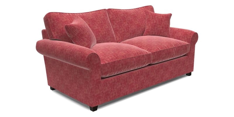 Waverley 3 Seater Sofa Bed in wo Tone Plain Biscuit