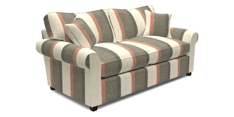 Waverley 3 Seater Sofa Bed in wo Tone Plain Biscuit