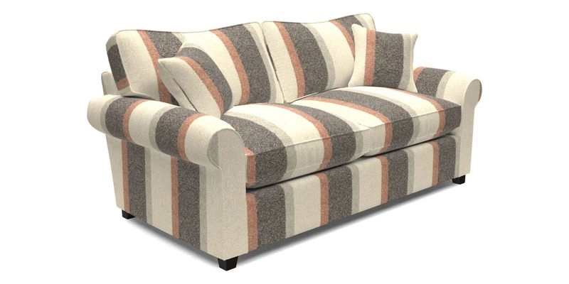 Waverley 3 Seater Sofa Bed in wo Tone Plain Biscuit
