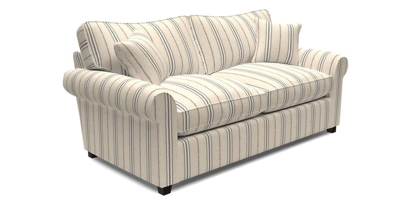 Waverley 3 Seater Sofa Bed in wo Tone Plain Biscuit