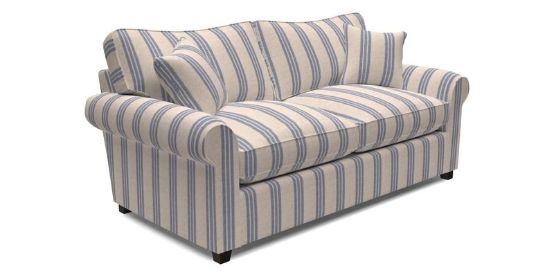 Waverley 3 Seater Sofa Bed in wo Tone Plain Biscuit
