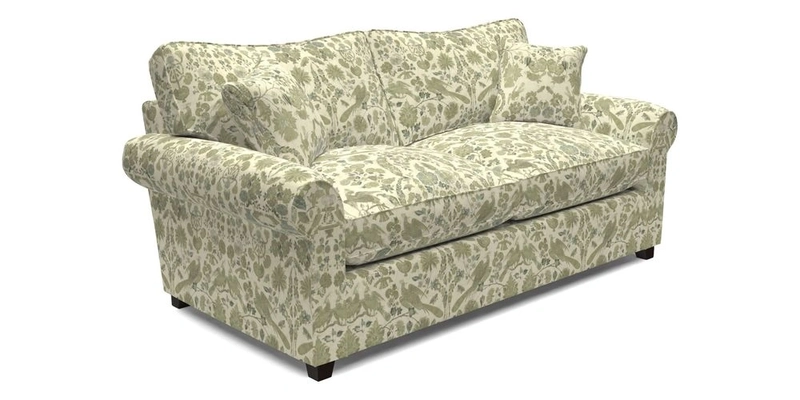 Waverley 3 Seater Sofa Bed in wo Tone Plain Biscuit