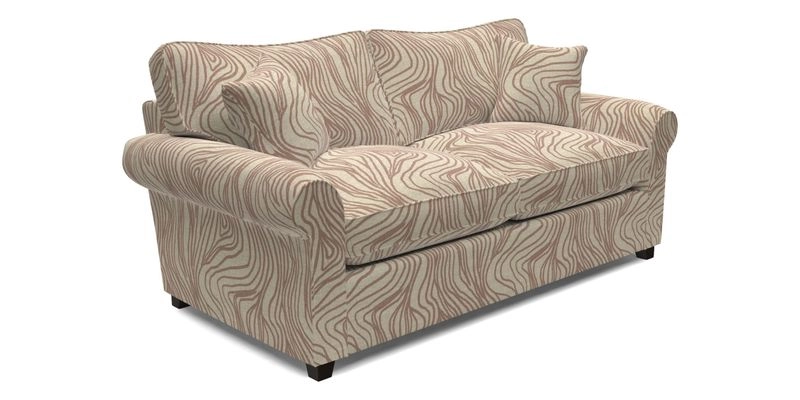 Waverley 3 Seater Sofa Bed in wo Tone Plain Biscuit