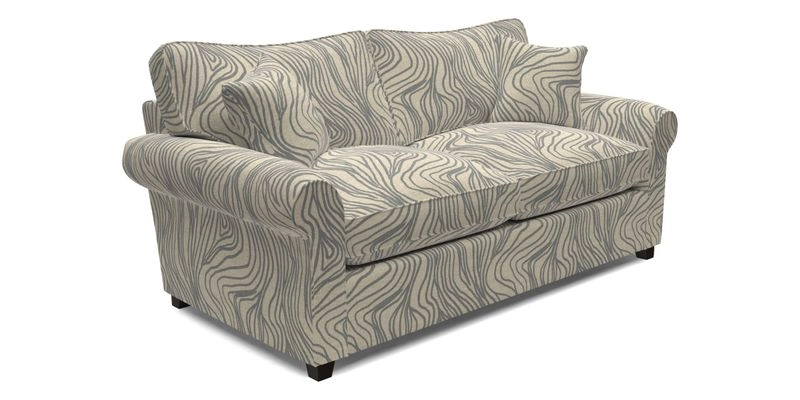 Waverley 3 Seater Sofa Bed in wo Tone Plain Biscuit