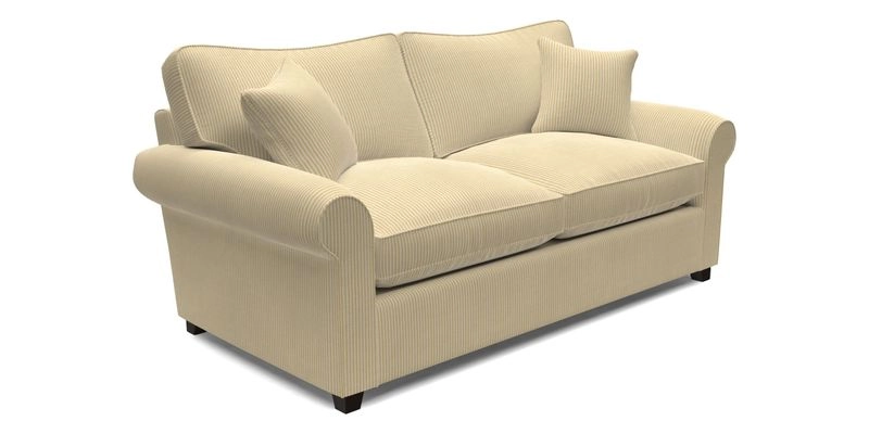 Waverley 3 Seater Sofa Bed in wo Tone Plain Biscuit