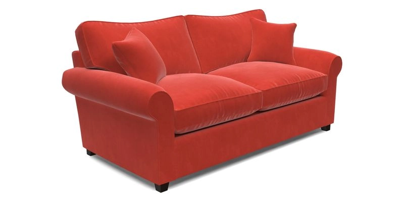 Waverley 3 Seater Sofa Bed in wo Tone Plain Biscuit