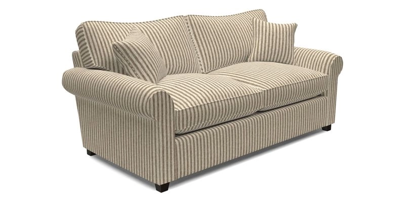 Waverley 3 Seater Sofa Bed in wo Tone Plain Biscuit