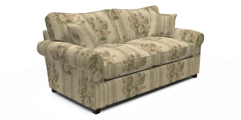 Waverley 3 Seater Sofa Bed in wo Tone Plain Biscuit