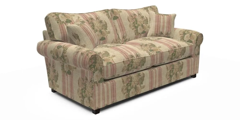 Waverley 3 Seater Sofa Bed in wo Tone Plain Biscuit