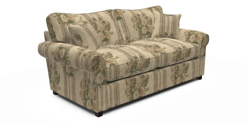 Waverley 3 Seater Sofa Bed in wo Tone Plain Biscuit