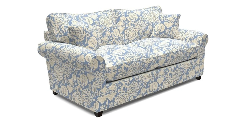 Waverley 3 Seater Sofa Bed in wo Tone Plain Biscuit