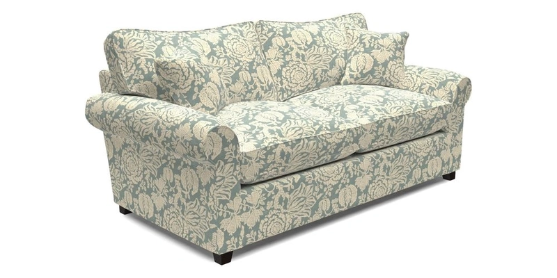 Waverley 3 Seater Sofa Bed in wo Tone Plain Biscuit