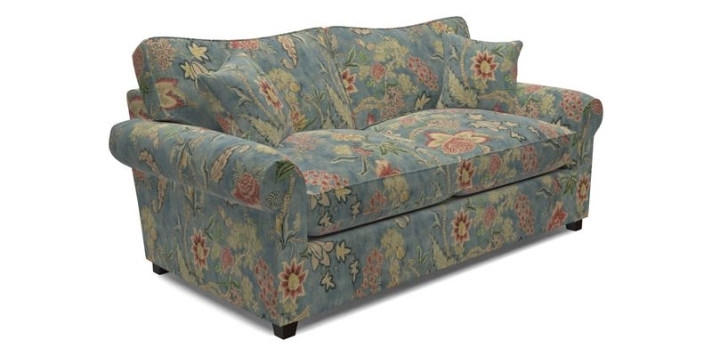 Waverley 3 Seater Sofa Bed in wo Tone Plain Biscuit