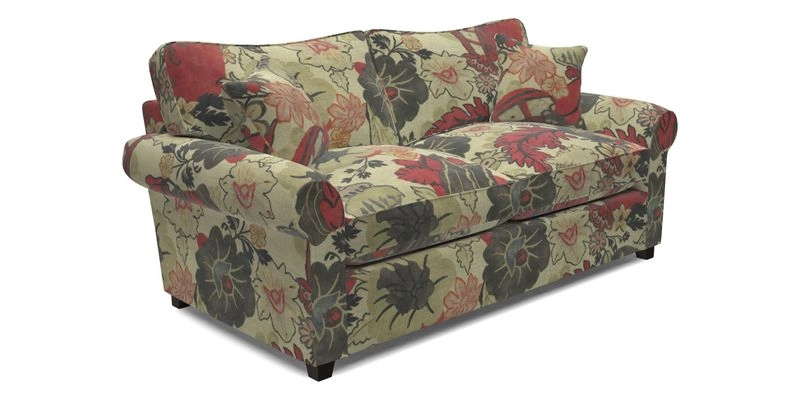 Waverley 3 Seater Sofa Bed in wo Tone Plain Biscuit