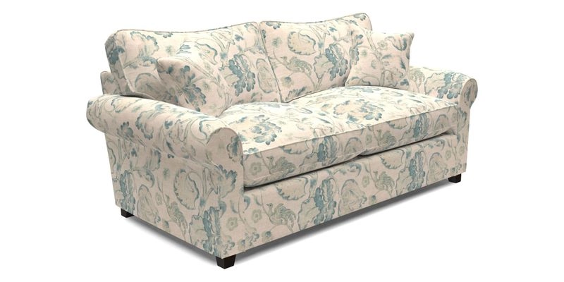 Waverley 3 Seater Sofa Bed in wo Tone Plain Biscuit