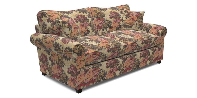 Waverley 3 Seater Sofa Bed in wo Tone Plain Biscuit