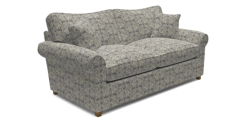 Waverley 3 Seater Sofa Bed in wo Tone Plain Biscuit
