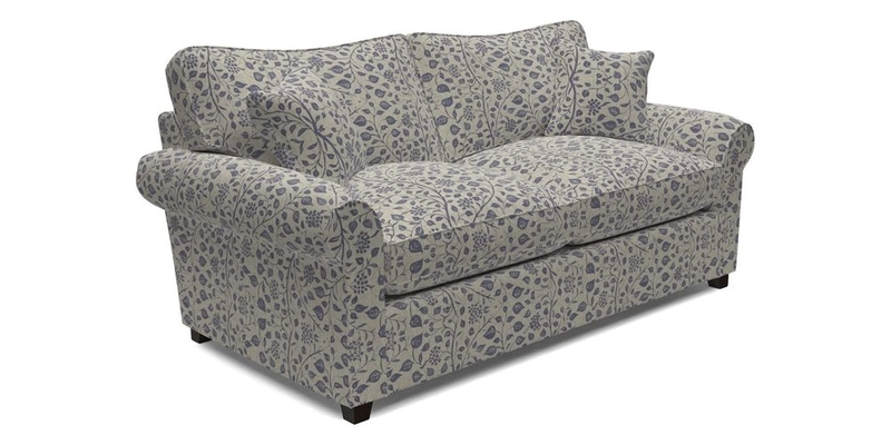 Waverley 3 Seater Sofa Bed in wo Tone Plain Biscuit
