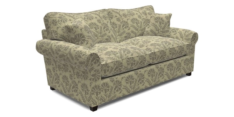 Waverley 3 Seater Sofa Bed in wo Tone Plain Biscuit