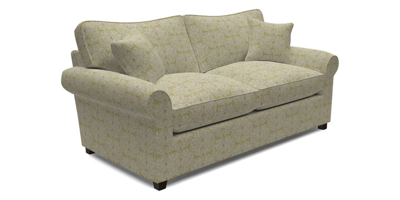 Waverley 3 Seater Sofa Bed in wo Tone Plain Biscuit