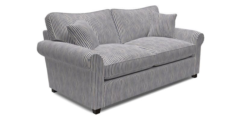 Waverley 3 Seater Sofa Bed in wo Tone Plain Biscuit