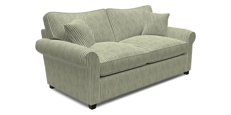Waverley 3 Seater Sofa Bed in wo Tone Plain Biscuit
