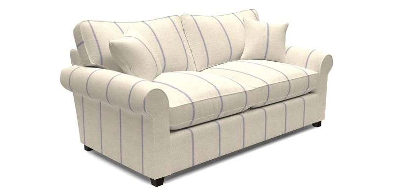 Waverley 3 Seater Sofa Bed in wo Tone Plain Biscuit