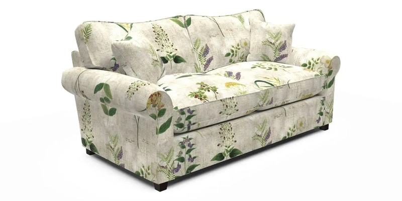 Waverley 3 Seater Sofa Bed in wo Tone Plain Biscuit