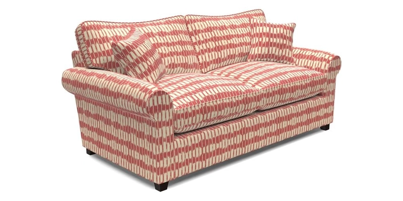 Waverley 3 Seater Sofa Bed in wo Tone Plain Biscuit