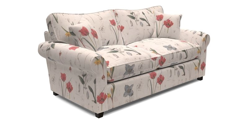 Waverley 3 Seater Sofa Bed in wo Tone Plain Biscuit
