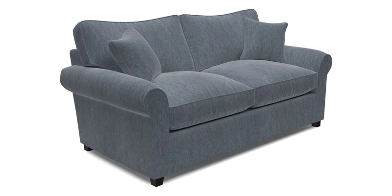 Waverley 3 Seater Sofa Bed in wo Tone Plain Biscuit